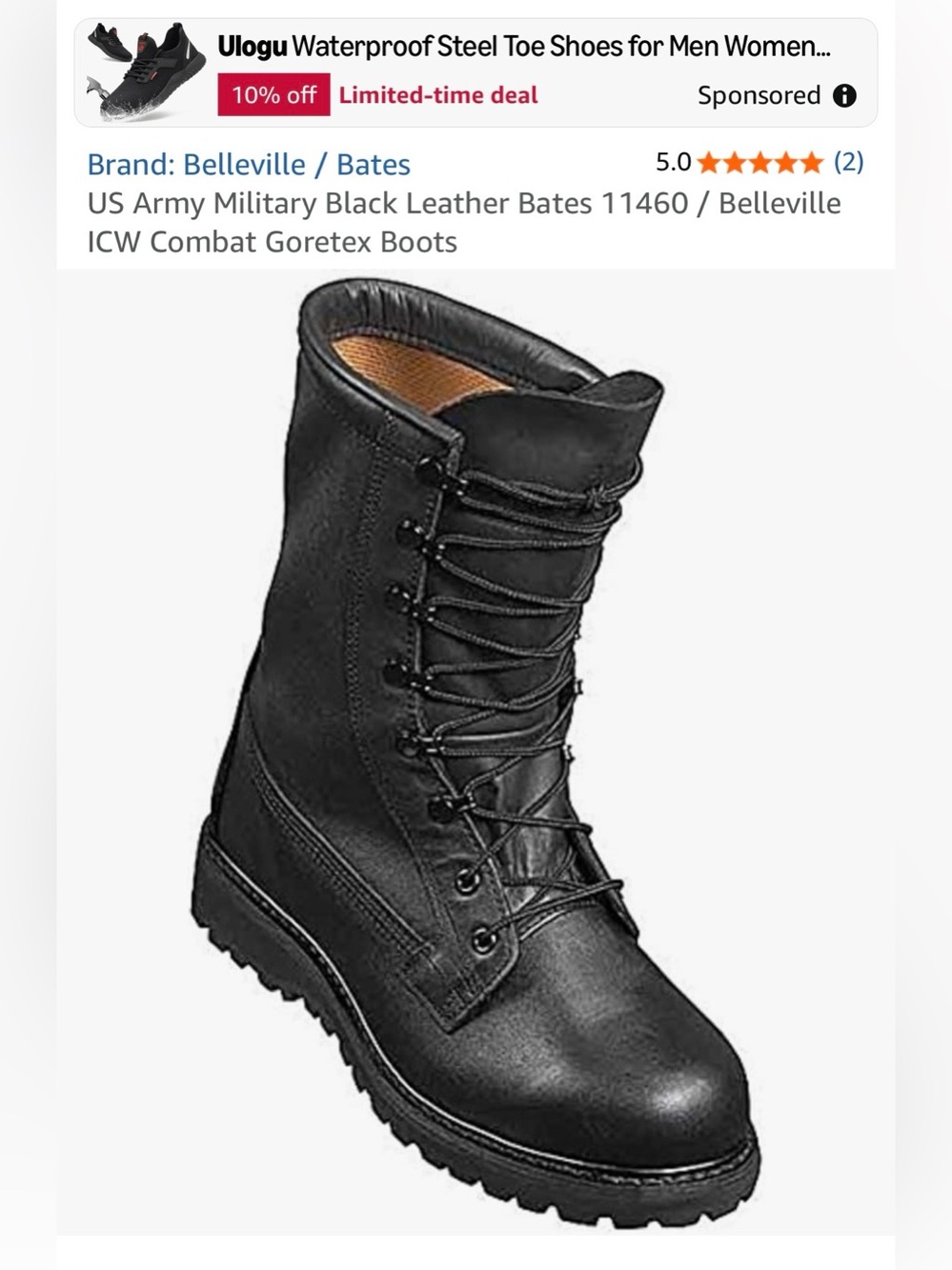 Classic Bates Vibram US Army Boots